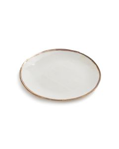 10 inch Dinner Plate, Yellow Gold Rim