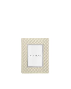 Anita Diamonds Small Leather Frame with Chrome Details