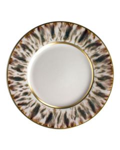 Cream Scale Gold Bread Plate