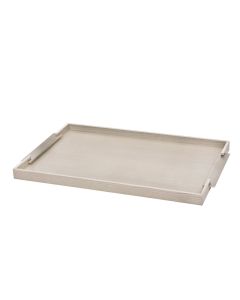 Dama Large Rectangular Ashwood Tray with Brushed Nickel Handles