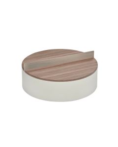 Dama Leather Round Box, Large
