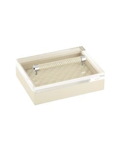 Diana Diamonds Large Rectangular Box with Chrome Details