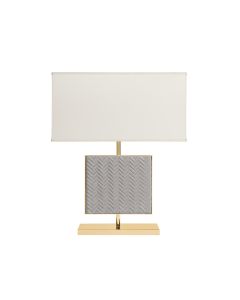 Ebe Herringbone Table Lamp with Gold Details