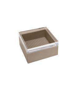 Febe Small Handwoven Square Box with Acrylic Lid