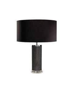 Flavia Handbraided Table Lamp with Chrome Details