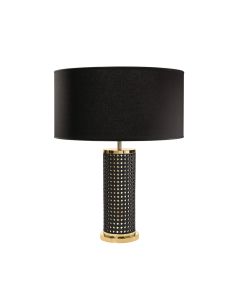 Flavia Handbraided Table Lamp with Gold Details