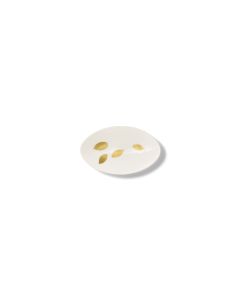 Golden Leaf Oval Dish