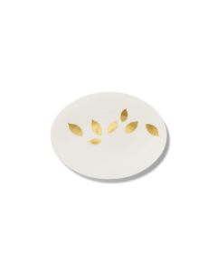 Golden Leaf Oval Plate