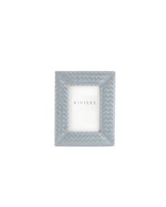 Nora Small Handwoven Leather Picture Frame