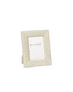 Nora Medium Handwoven Leather Picture Frame