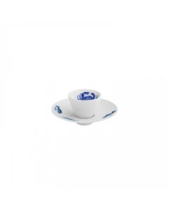 Ocean Crab Bowl with Saucer