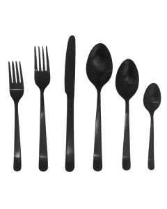 Otto Black Matte 6-Piece Place Setting
