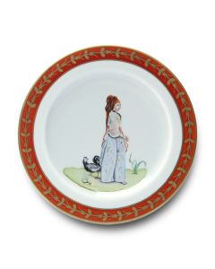 Ottomane Charger Woman with Hen