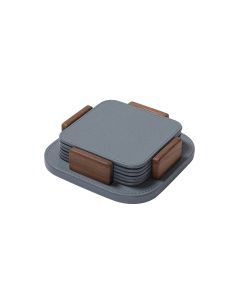 GioBagnara x Poltrona Frau Leather Coasters Set of 6 and Holder
