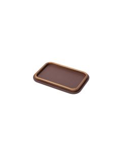 GioBagnara x Poltrona Frau Rectangular Leather Tray Small