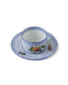 Potager Blue Breakfast Plate