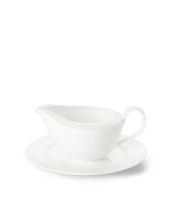 Pure White Sauce Boat & Stand