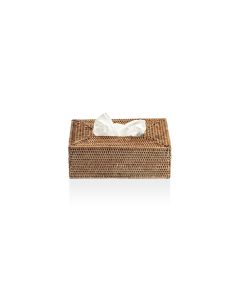 Rattan Rectangular Tissue Box Dark