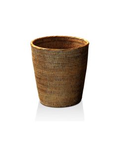 Decor Walther Rattan Wastepaper Bin Dark