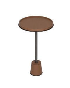 GioBagnara Sorrento Leather Side Table Medium