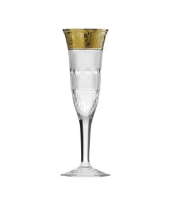 Splendid Etched & Gilded Band Champagne Flute