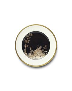 Vieux Kyoto Dessert Plate with Black Center