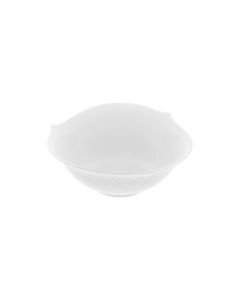 White Wave Serving Bowl