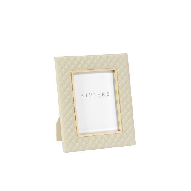 Anita Diamonds Medium Leather Frame with Gold Detail