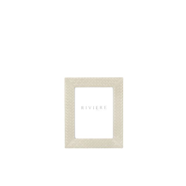 Nora Large Handwoven Leather Picture Frame